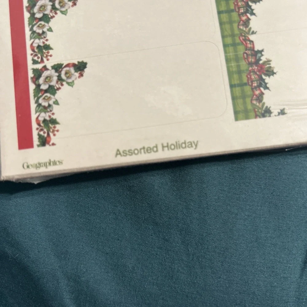 Geographics 150ct Mailing Labels Acid Free Assorted Holiday Christmas 1 x 2 5/8